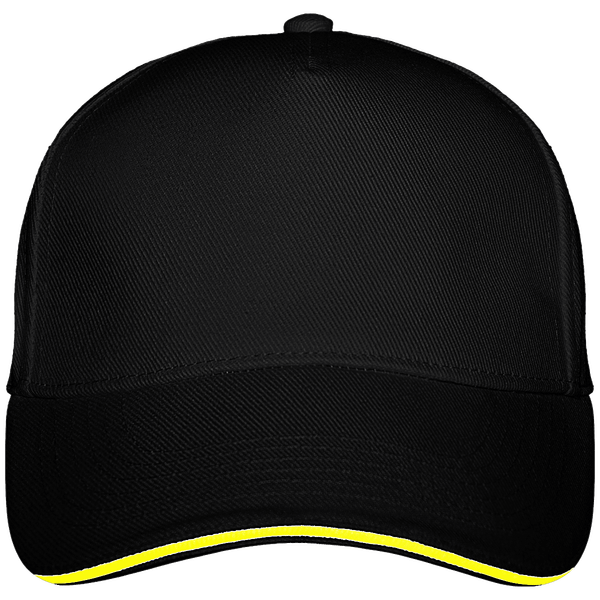 Ultimate 5 Panel Custom Cap Black / Yellow