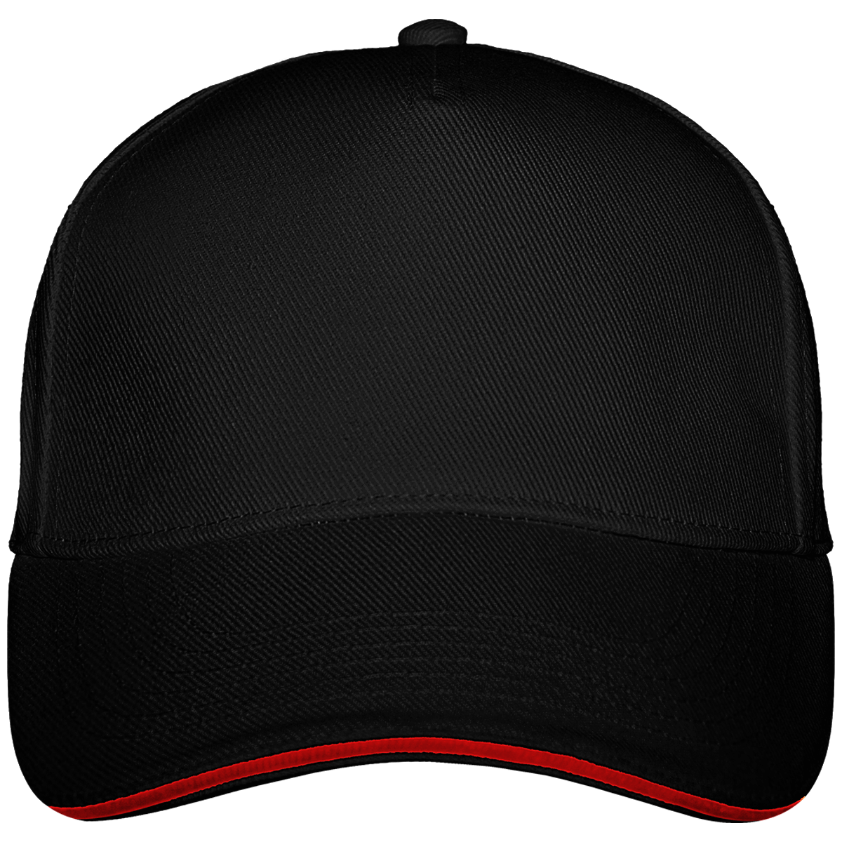 Personalised 5 Pannel Ultimate Cap Black / Classic Red