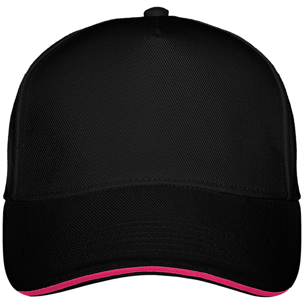 Ultimate 5 Panel Custom Cap Black / Fuchsia