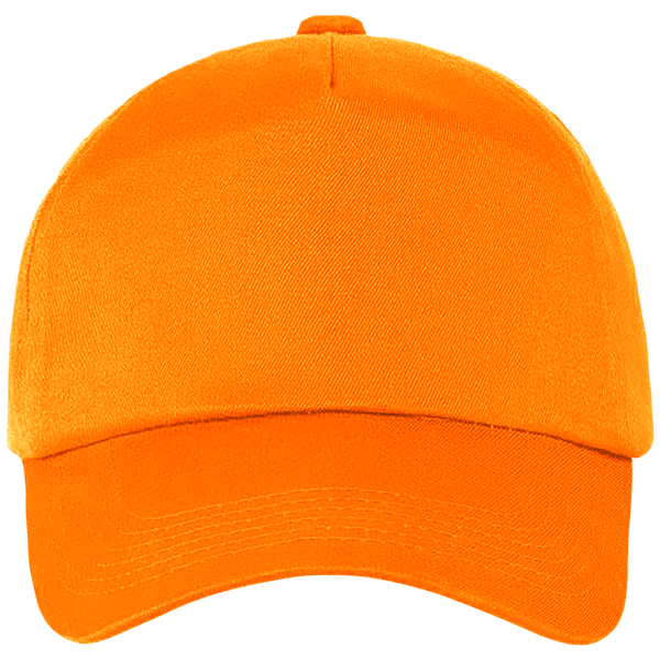 Gorra Original Panel 5 Para Personalizar En Bordado E Impresión Orange