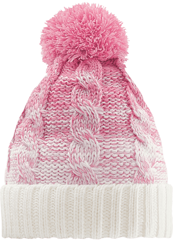 Bonnet ombre face Dusky Pink / Off White