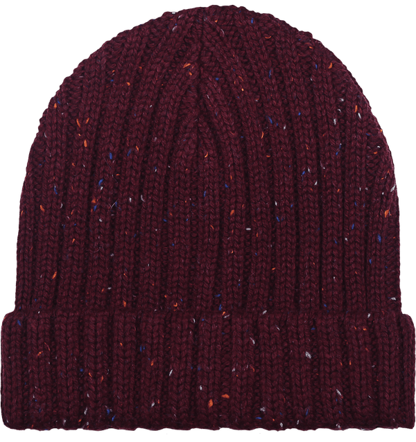 Bonnet mouchete rustic face Burgundy