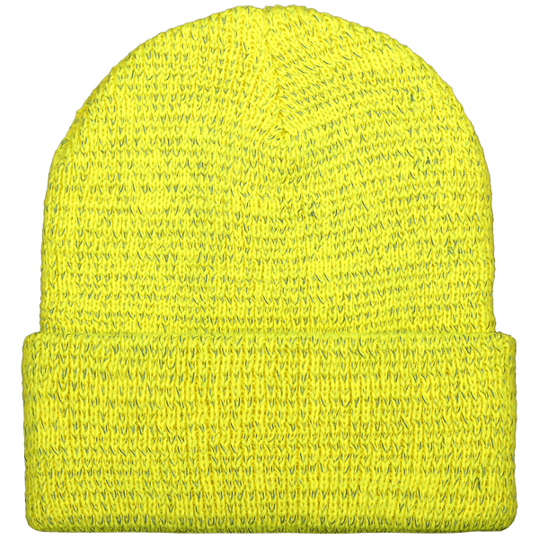 Bonnet reflechissant face Fluorescent Yellow