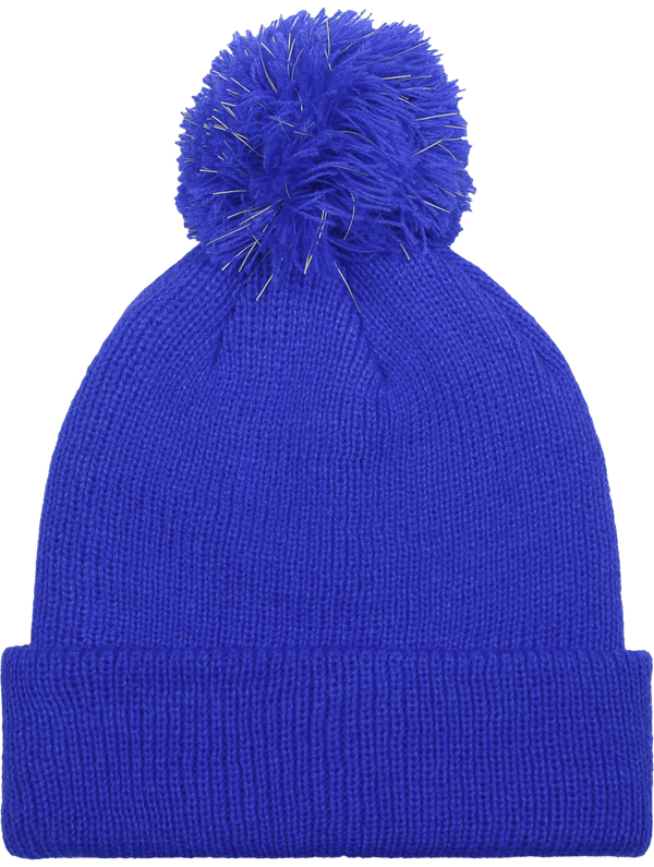 Bonnet a pompom reflechissant junior face Bright Royal