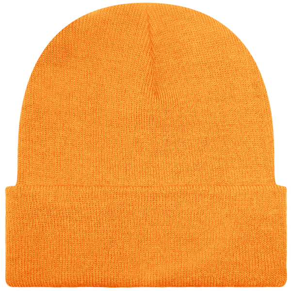 Customizable Cuff Beanie Fluorescent Orange