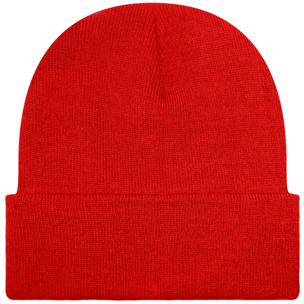 Customizable Cuff Beanie Bright Red