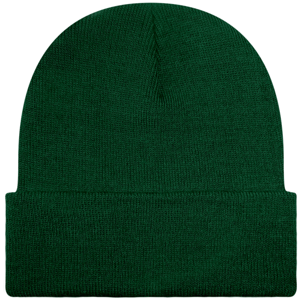 Customizable Cuff Beanie Bottle Green