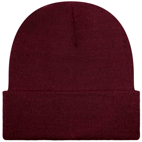 Customizable Cuff Beanie Burgundy