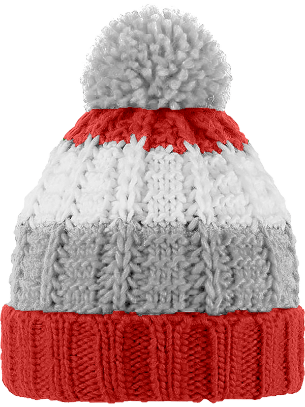 Bonnet beanie chamonix face Coral / White / LightGrey