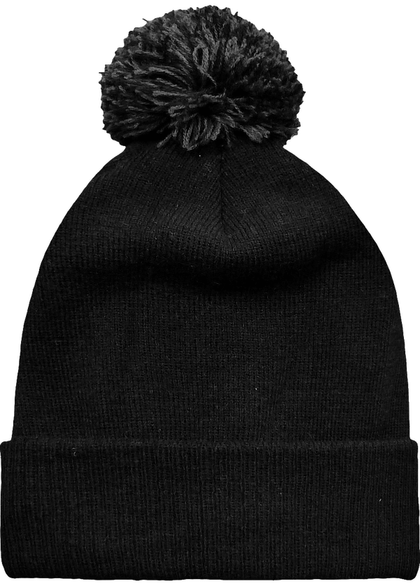 Bonnet revers a pompon face Black / Graphite Grey