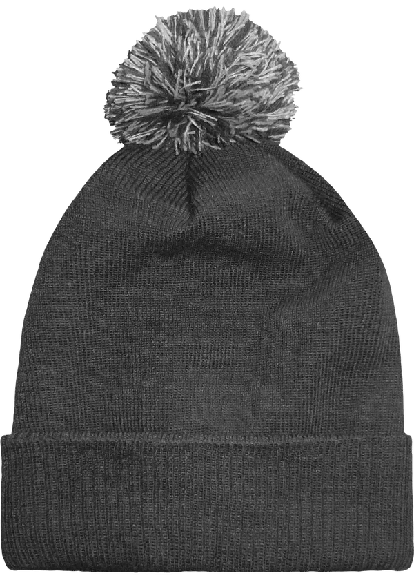 Bonnet A Revers Pompon Snowstar Graphite Grey / Light Grey