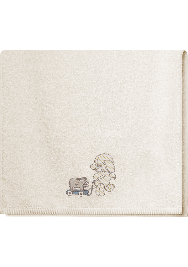 Serviette De Bain Bébé Brodée -100% Coton - Motif Choupy