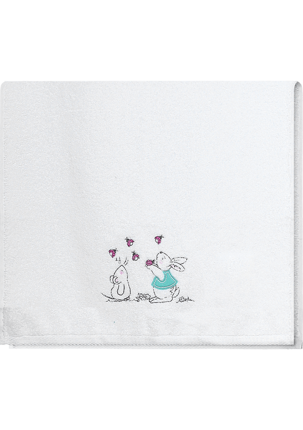 Serviette Bébé Éponge Mr Rabbit À Broder - 100% Coton