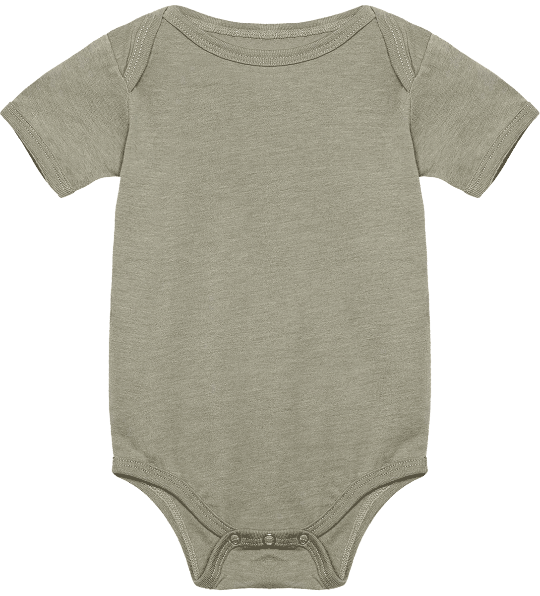 Customizable Short-Sleeved Baby Bodysuit Heather Stone