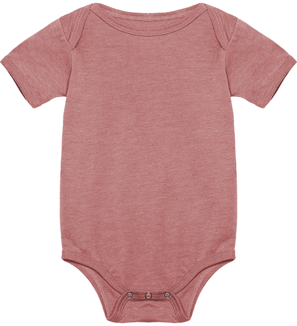Body Bebé Personalizado En Bordado Y Estampado Mauve Triblend