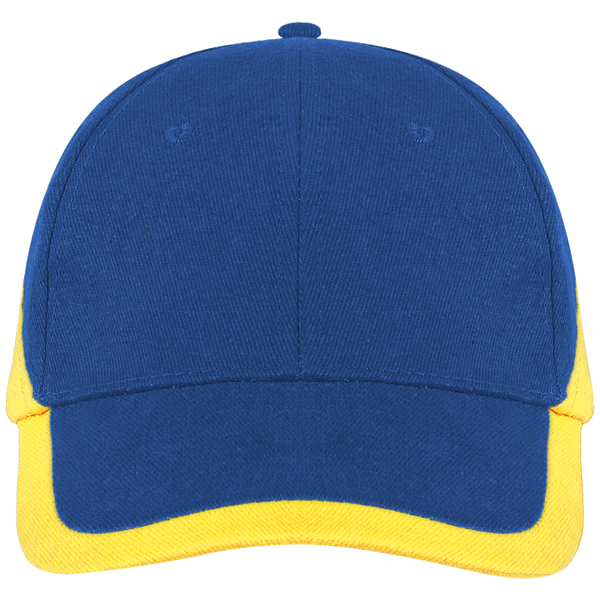 Gorra En Algodón Para Bordar  | Bicolor & Premium Royal Blue / Yellow