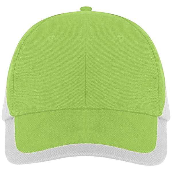 Casquette En Coton À Broder | Bicolore & Premium  Lime / White