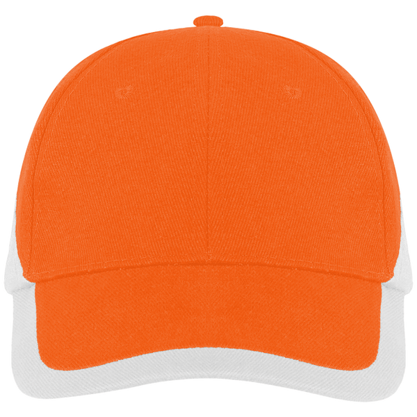Casquette En Coton À Broder | Bicolore & Premium  Orange / White
