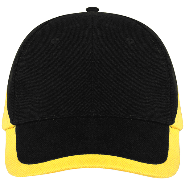 Gorra En Algodón Para Bordar  | Bicolor & Premium Black / Yellow