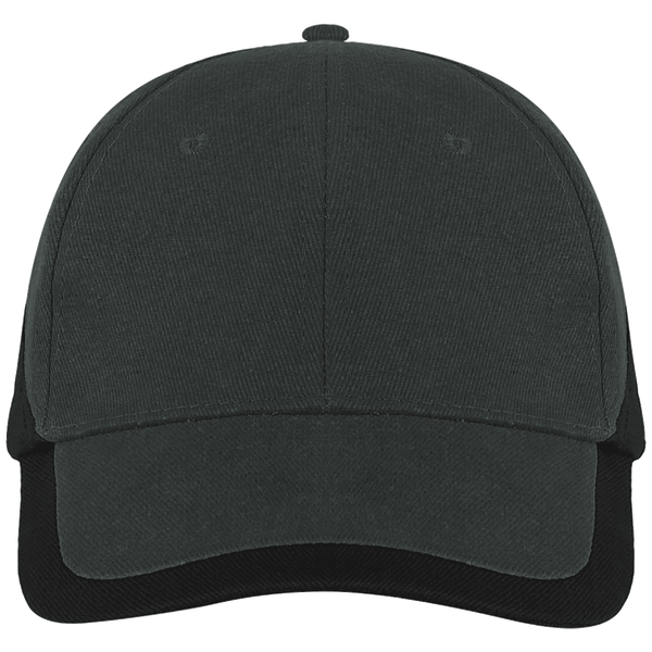 Gorra En Algodón Para Bordar  | Bicolor & Premium Dark Grey / Black