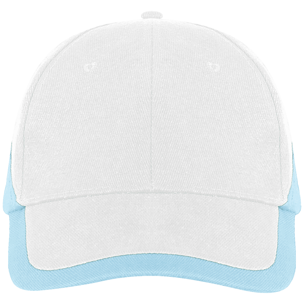 Casquette En Coton À Broder | Bicolore & Premium  White / Sky Blue