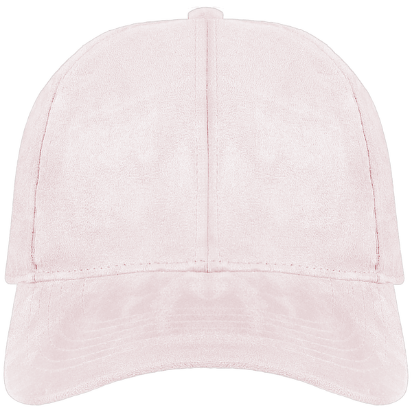Casquette 6 panneaux en aspect daim face Dusky Pink