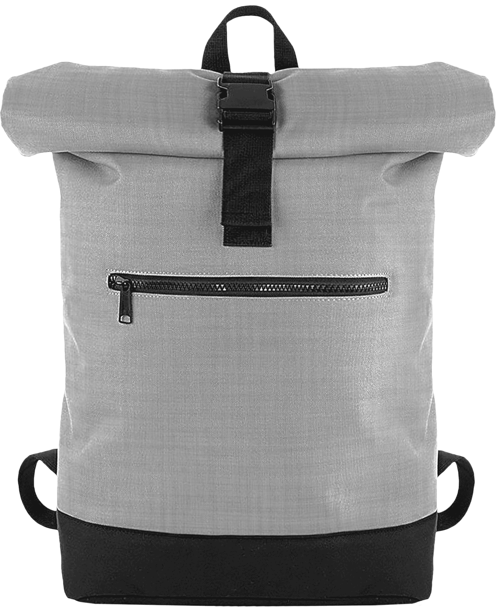 Sac a dos roll top face Grey Marl / Black