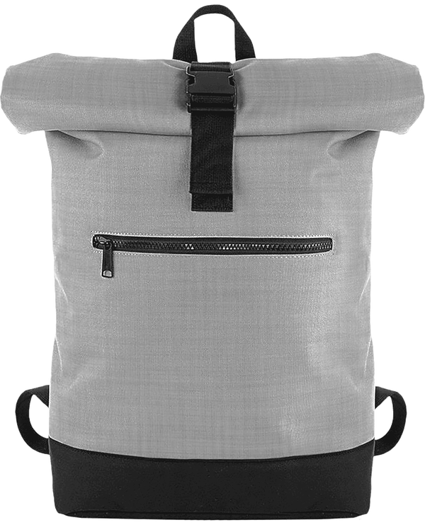 Sac a dos roll top face Grey Marl / Black