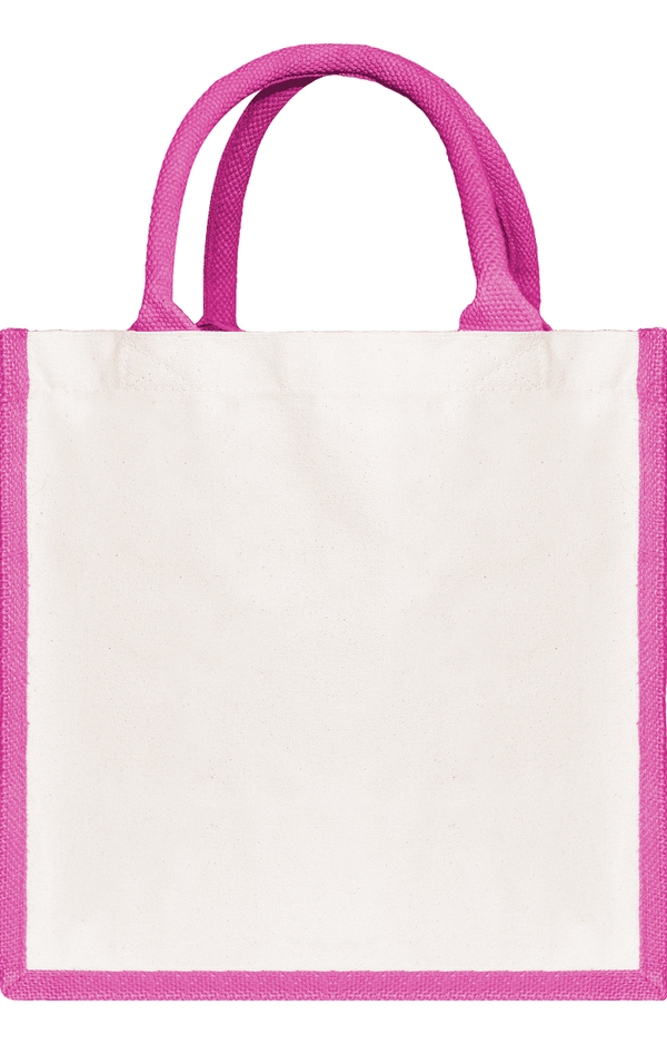 Sac En Toile De Jute Personnalisable | Broderie Et Impression  Fuchsia