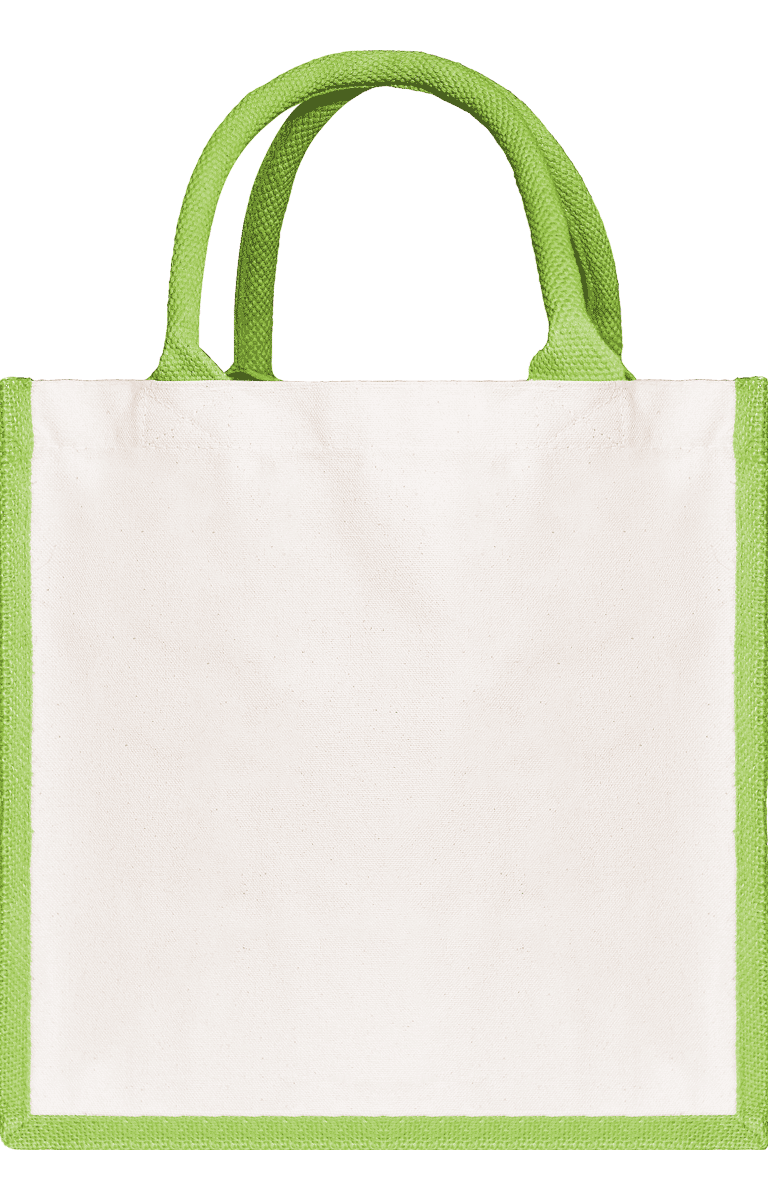 Personalisierbare Jutetasche | Stickerei Und Druck Apple Green