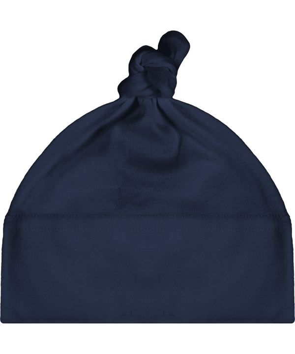 Bonnet de bebe a noeud uni face Nautical Navy