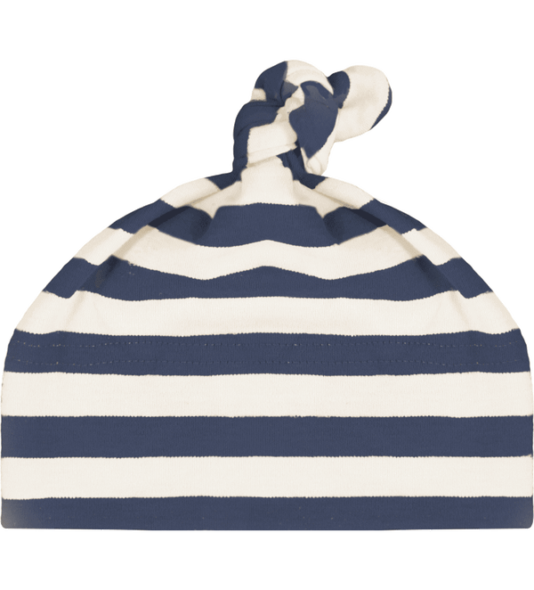 Bonnet bebe a noeud bicolore face Nautical Navy / Washed White