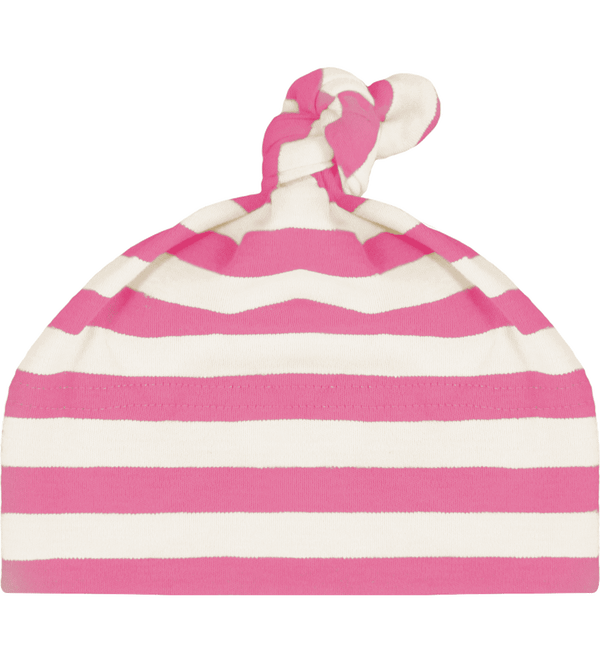 Bonnet bebe a noeud bicolore face Bubblegum Pink / Washed White