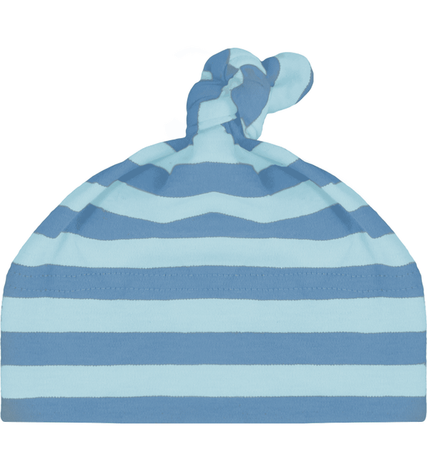 Bonnet bebe a noeud bicolore face Antique Blue / Dusty Blue