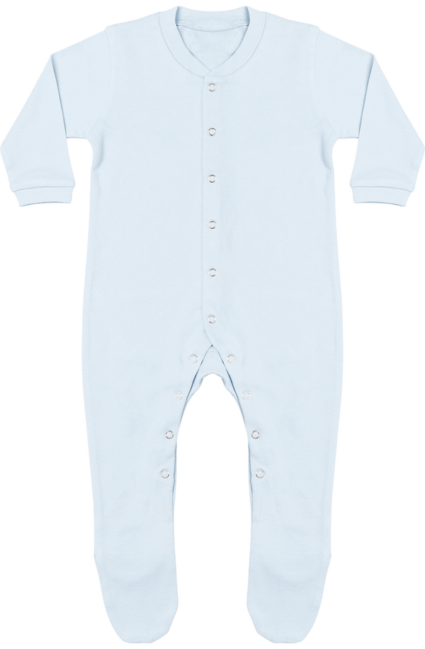 Pyjama bebe une piece face Pale Blue