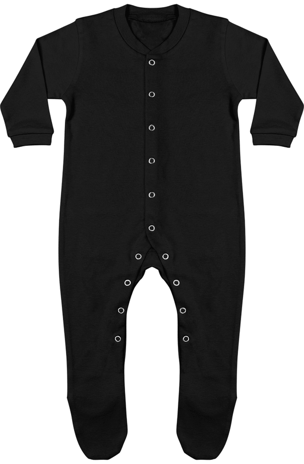 Pyjama bebe une piece face Black