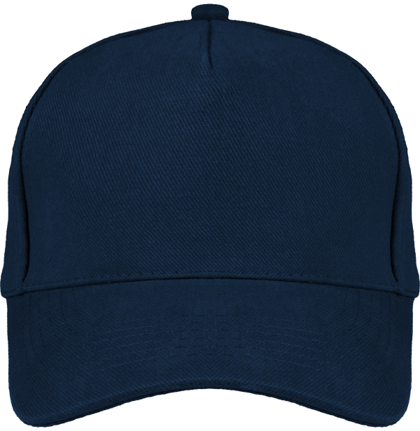 Casquette 5 Panneau En Coton Bio | Broderie Et Impression  Navy