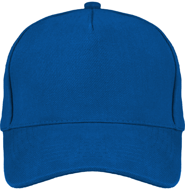 Casquette 5 Panneau En Coton Bio | Broderie Et Impression  Royal Blue