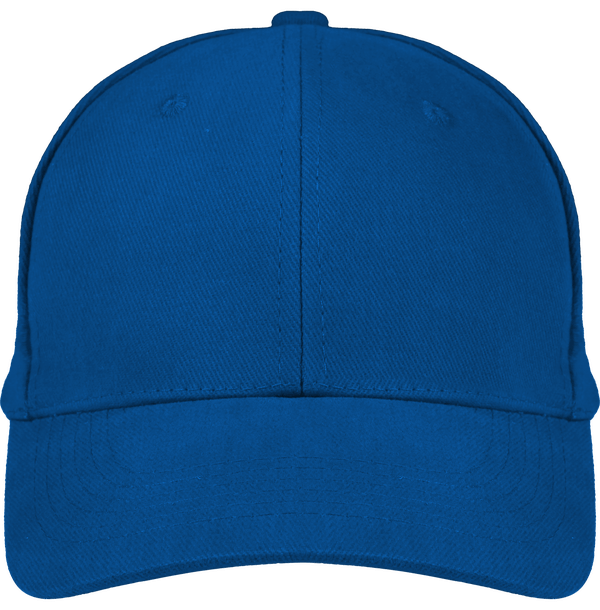 Casquette 6 Panneau En Coton Bio | Broderie Logo Et Texte Royal Blue