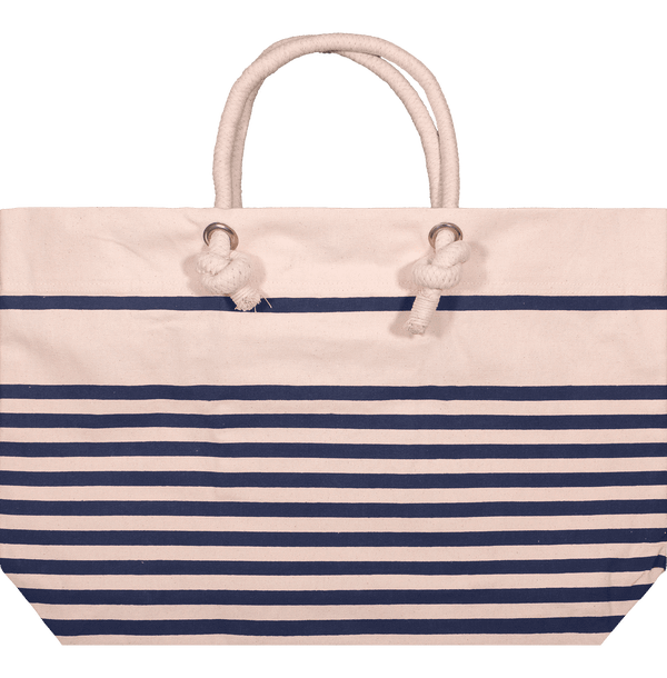 Sac de plage mariniere face Natural / Navy