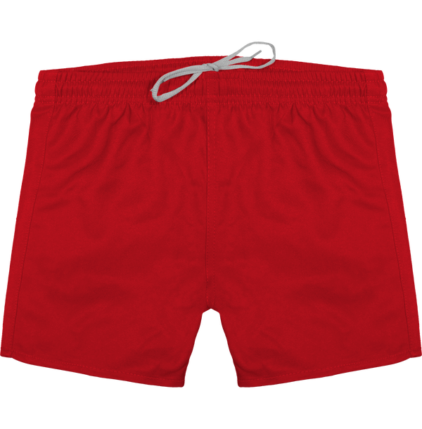 Short De Rugby Enfant| Flex Et Broderie  Sporty Red