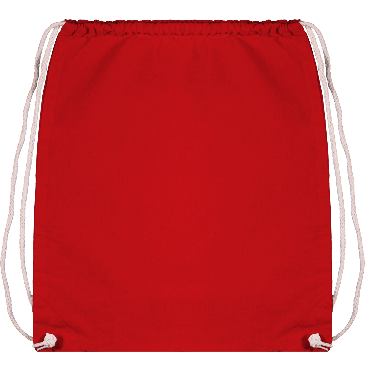 Sac En Coton Et Anses Cordelette | 100% Coton  Bright Red