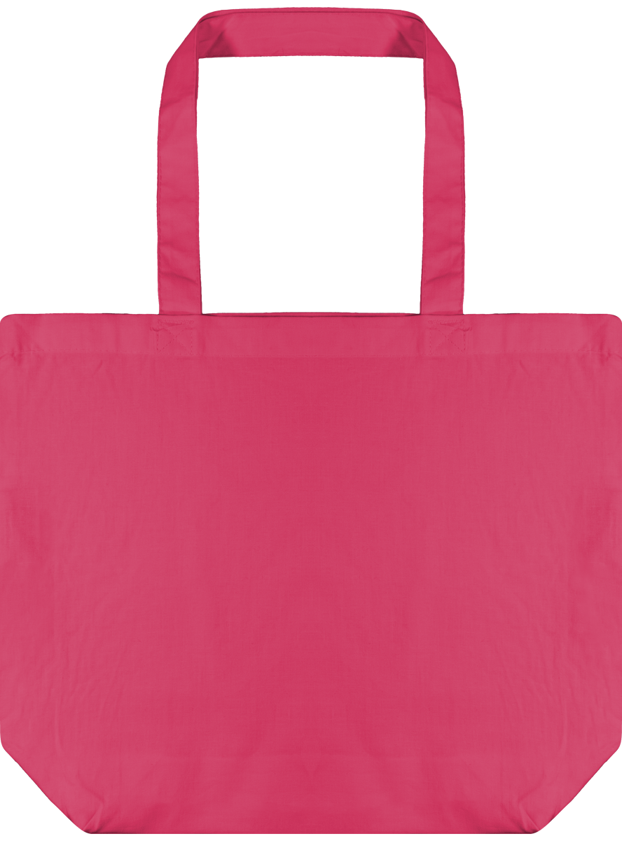 Tote Bag En Coton Certifié | Broderie Et Impression  Fuchsia