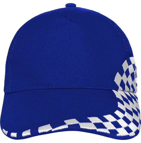 Grand Prix Mütze | 5-Panel-Modell | 100% Baumwolle Bright Royal Blue / White