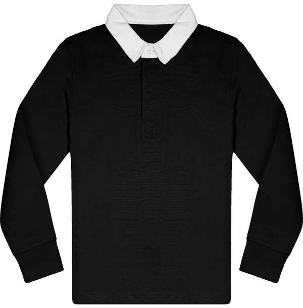 Polo Enfant En Coton | Polo Idéal Pour Le Ruby | Broderie Et Impression Black / White