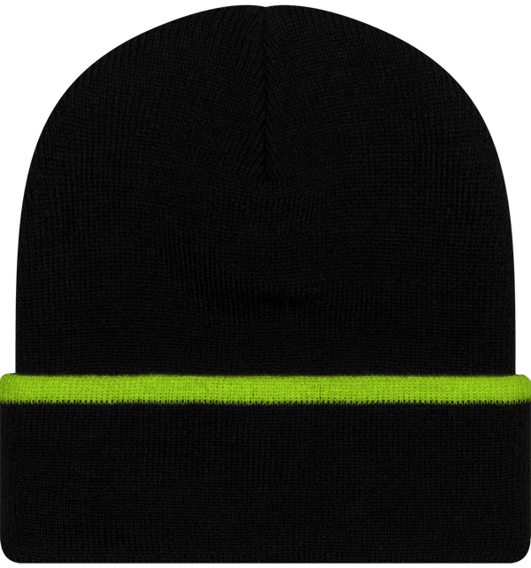 Bonnet teamwear face Black / Lime Green