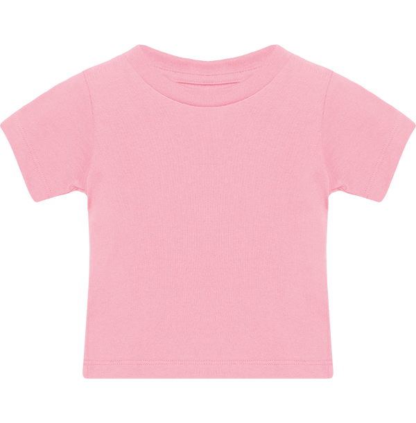 T shirt bebe en jersey a manches courtes face Pink