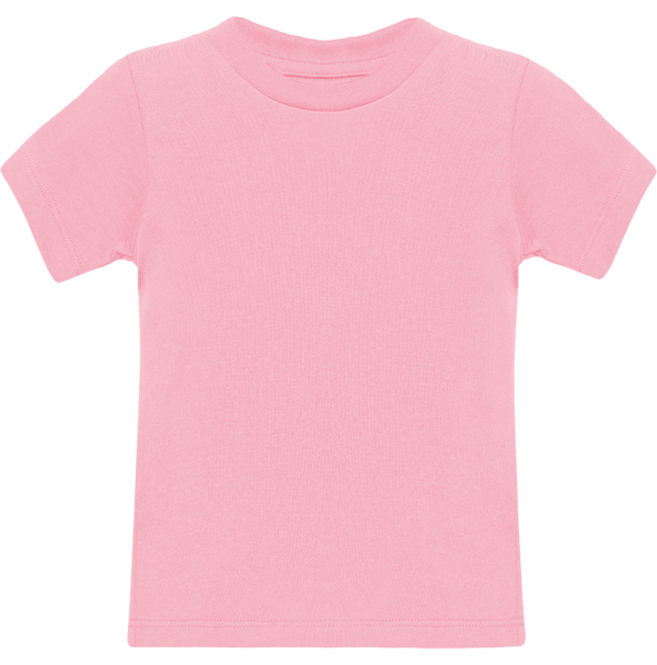 T shirt jeune enfant en jersey manches courtes face Pink