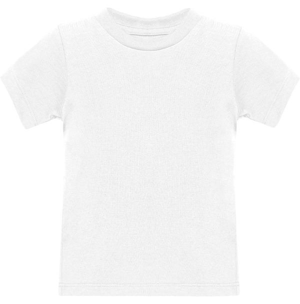 T shirt jeune enfant en jersey manches courtes face White
