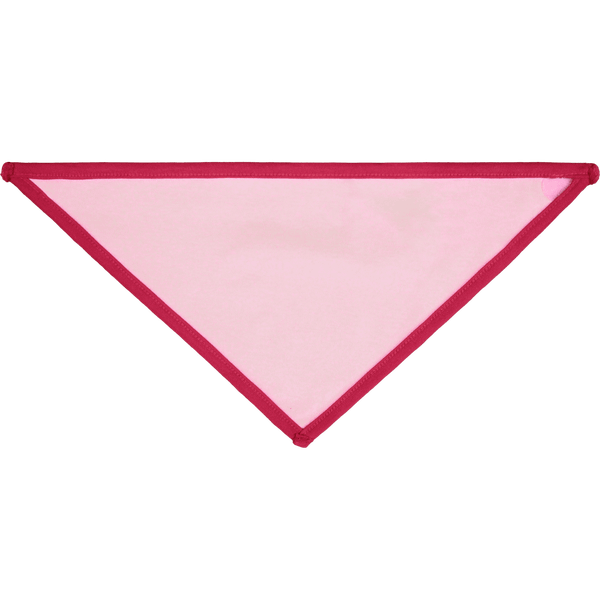 Bavoir bandana reversible face Fuchsia / Pale Pink